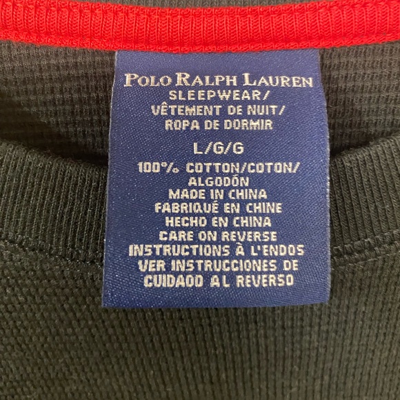 NWOT Polo Ralph Lauren Men's Black with Red Horse Long Sleeve Shirt Size: Large - Picture 8 of 12